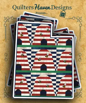 Freedom Quilt Sticker Utah 6pk