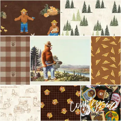 Friends of Smokey Bear 1 Yard Bundle Bark, 8pcs