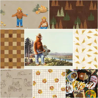 Friends of Smokey Bear 1 Yard Bundle Sand, 8pcs