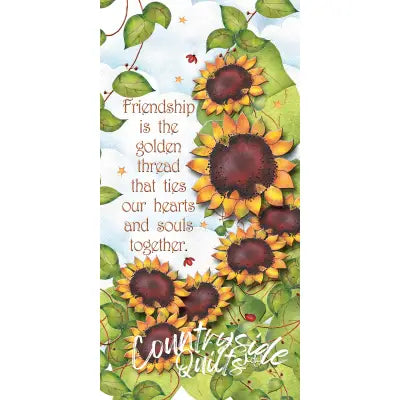 Friendship Sunflower Fabric Art Panel