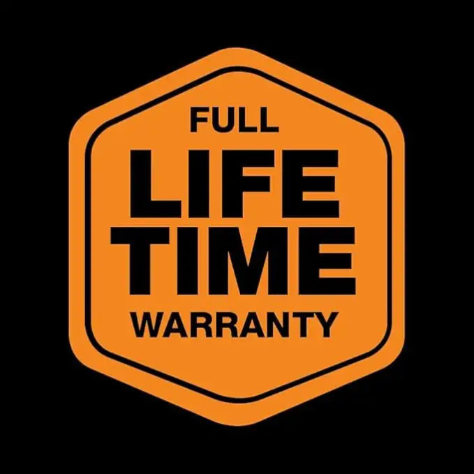 Orange badge with FULL LIFETIME WARRANTY for Friskers® 8’’ Titanium Softgrip Scissors