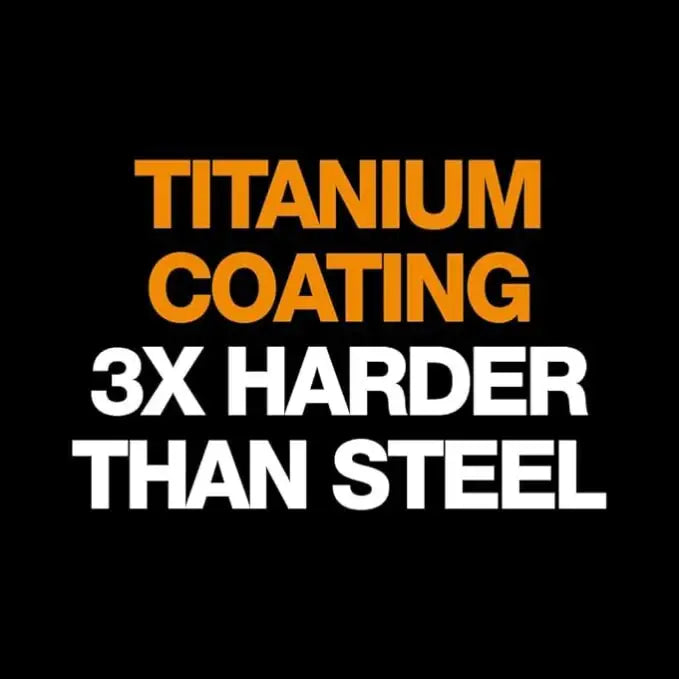 TITANIUM COATING 3X HARDER THAN STEEL on Friskers® 8’’ Titanium Softgrip Scissors packaging