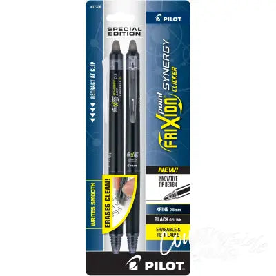 Frixion Point Synergy Clicker Extra Fine 2pk Black