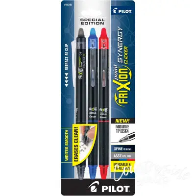 Frixion Point Synergy Clicker Extra Fine 3pk Assortment