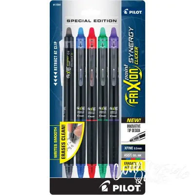 Frixion Point Synergy Clicker Extra Fine 5pk Assortment