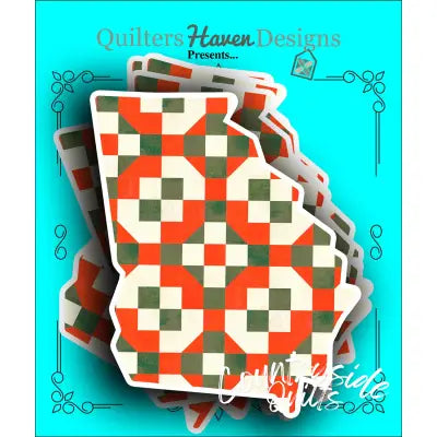 Georgia Quilt Sticker 6pk