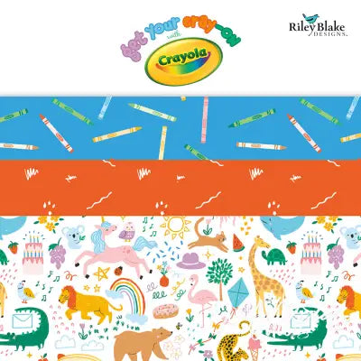 Get Your Cray-on with Crayola Fat Quarter Bundle, 18pcs