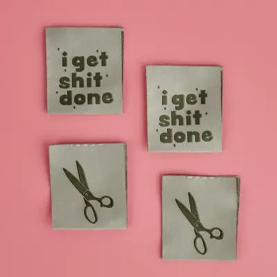 I Get Shit Done Sewing Labels