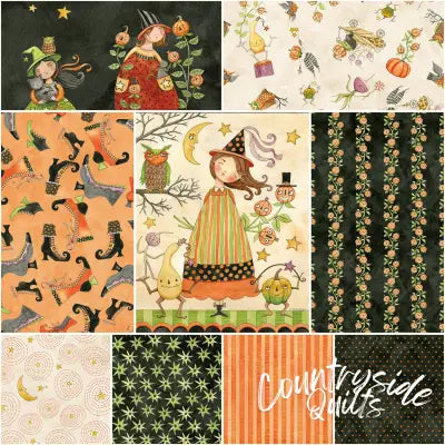 Ghoul Friends 1 Yard Bundle Black, 9 Pcs.