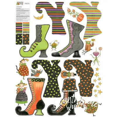 Ghoul Friends 42in x 54in Witches' Boots Felt Panel