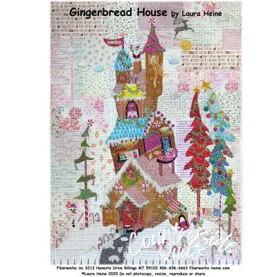 Gingerbread House Collage Pattern by Laura Heine