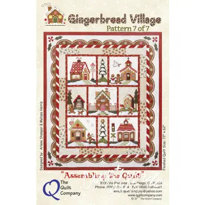 Gingerbread Village 7, Assembling the Quilt