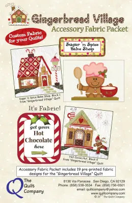 Gingerbread Village Accessory Fabric Packet