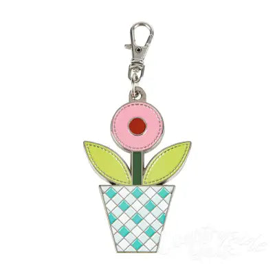 Gingham Garden Enamel Happy Charm