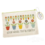 Lori Holt Gingham Garden Large Canvas Zipper Pouch 648162