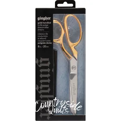 Gingher 8in Gold-Handled Knife-edge Dressmaker Shears