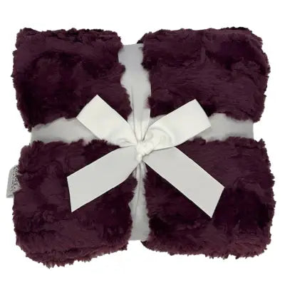 Glacier Plumwine Luxe Cuddle Finished Blankets 60x72