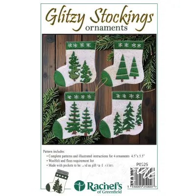 Glitzy Stockings Ornaments Pattern
