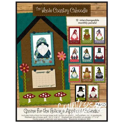 Gnome for the Holidays Calendar Applique Quilt
