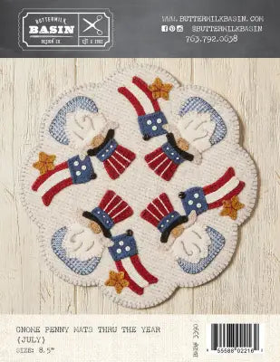 Gnome Penny Mats Thru the Year - July