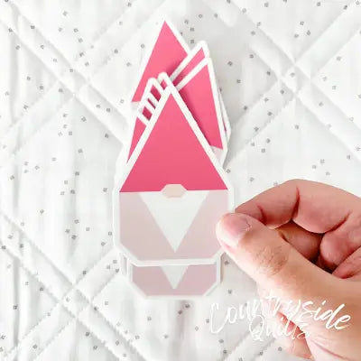 Gnome - Pink Stickers 6pk