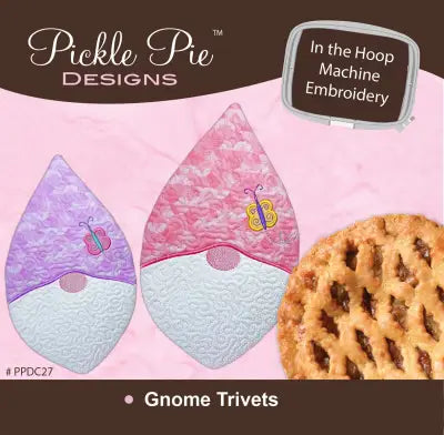 Gnome Trivets In the Hoop Machine Embroidery Design