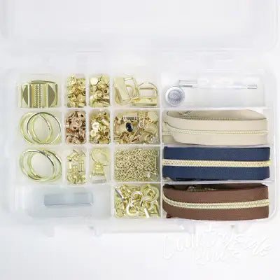 Gold Artisan Hardware & Zipper Set
