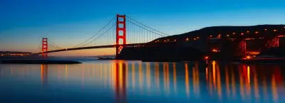 Golden Gate Bridge at Dusk 39.5x15in Panel