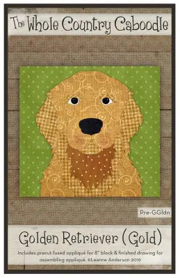Golden Retriever Gold Precut Fused Applique Pack