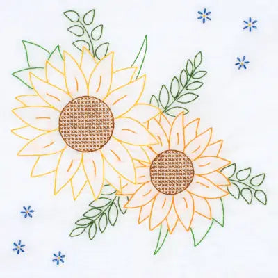 Golden Sunflowers 18 in Quilt Blocks