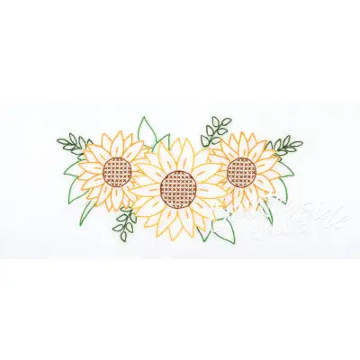 Golden Sunflowers Perle Edge Pillowcases