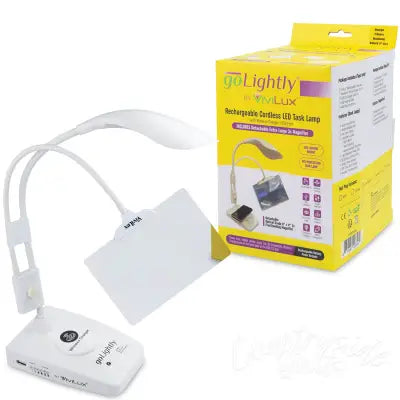 goLightly by ViviLux Task Lamp with 6in x 4in Optical Grade 3x Magnifier