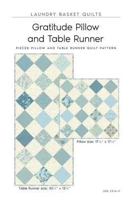 Gratitude Pillow and Table Runner