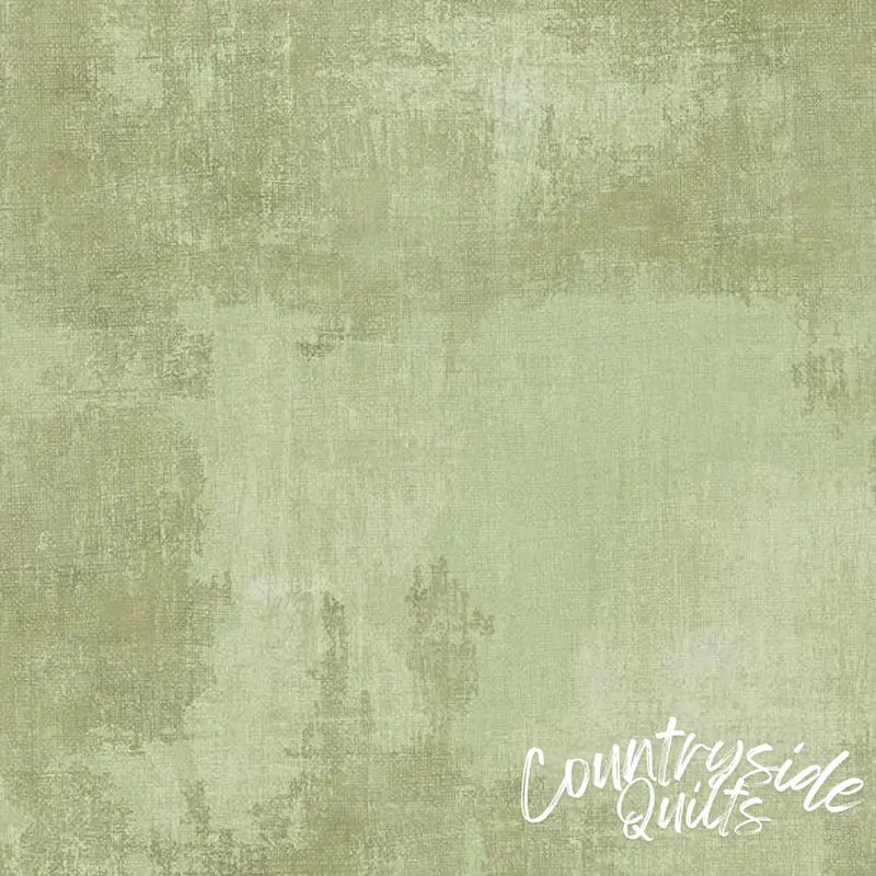 Green Dry Brush Matcha Cotton Wideback Fabric per yard