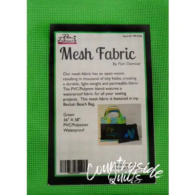 Green Mesh Fabric 36in x 58in
