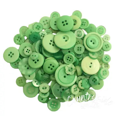 Greenery Buttons in Mason Jar