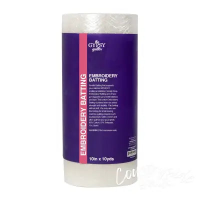 The Gypsy Quilter Embroidery Batting 10in x 10yds