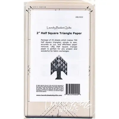 Half Square Triangle Paper 2in