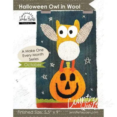 Halloween Owl in Wool A Make One Every Month Pattern October