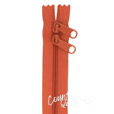 Handbag Zipper 30in Double-Slide - Redwood