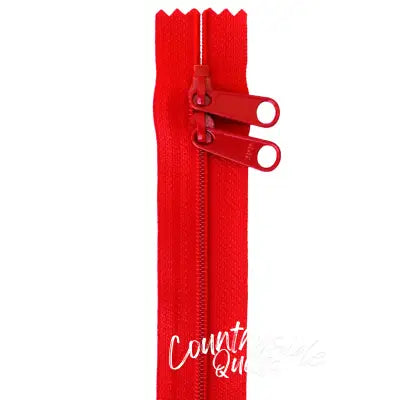 Handbag Zipper 30in Red