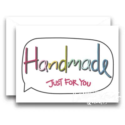 Handmade Just For You Gift Note Card