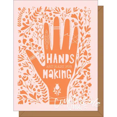 Hands are Made for Making (Pink) Gift Card
