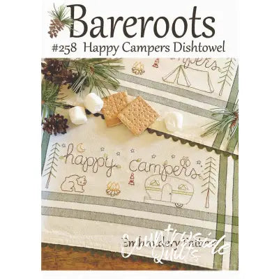 Happy Campers Dishtowel Embroidery Pattern