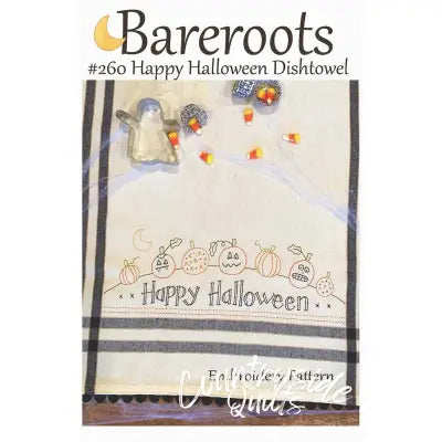 Happy Halloween Dishtowel Embroidery Pattern