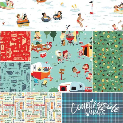 Happy Haven 1 Yard Bundle Aqua, 7pcs