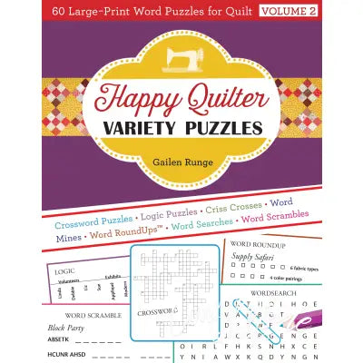 Happy Quilter Variety Puzzles Volume 2