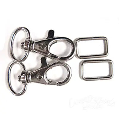 Hardware Kit 5/8 Swivel Hooks and Rings Nickel Plated