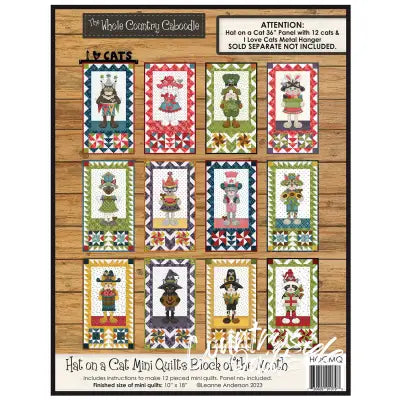 Hat on a Cat Mini Quilts Block of the Month