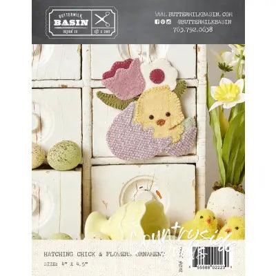 Hatching Chick & Flowers Ornament